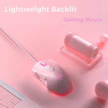 Load image into Gallery viewer, Pink Ray AJ52 - USB RGB Wired Gaming Mouse
