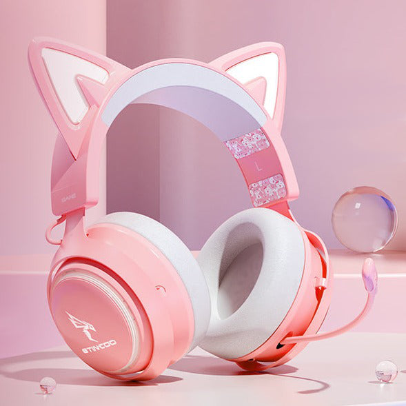 Cat Ears GS510 - Auriculares con Sonido 7.0 y luz RGB