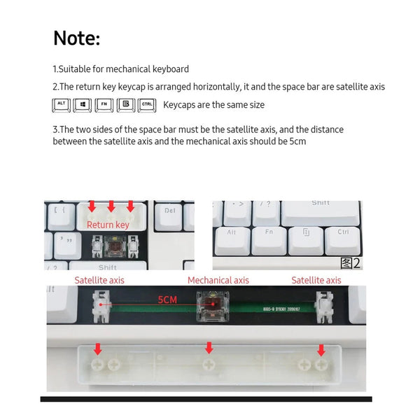 ABS/ PBT Teclas Rosa para Teclado Mecánico - Teclas con Transparencia