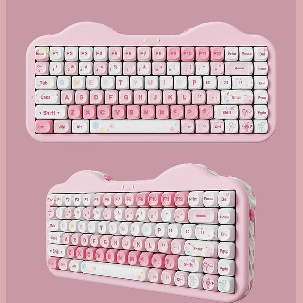 Pink & White 75% Hot Swap - RGB Wireless Mechanical Gaming Keyboard
