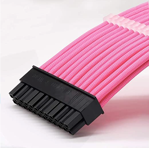 Cable de Alimentación Rosa para Placa Base