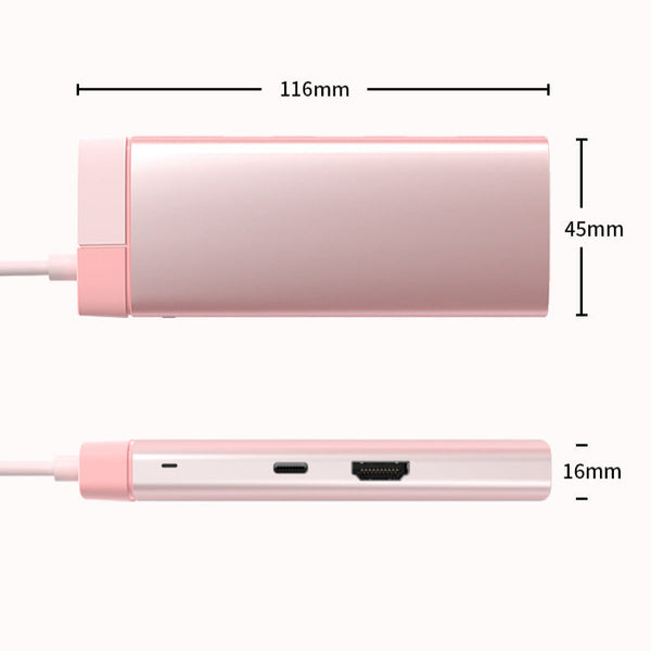 HUB Rosa Multifución 6 en 1