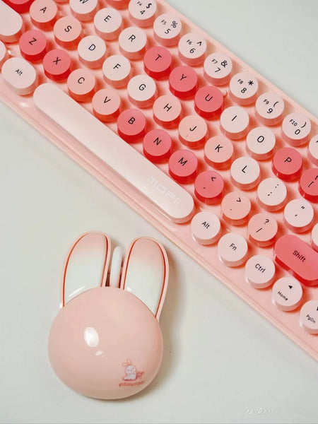 Juego de Tres Piezas de Teclado y Ratón Inalámbricos Portátiles 