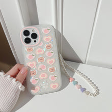 Load image into Gallery viewer, Peach Loving Bear - Chain iPhone Case
