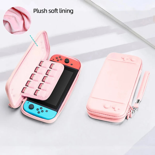 Estuche Rosa para Nintendo Switch OLED 