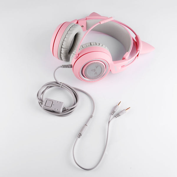 SOMIC G951S - Auriculares Gaming Rosa con cable de 3,5 mm 