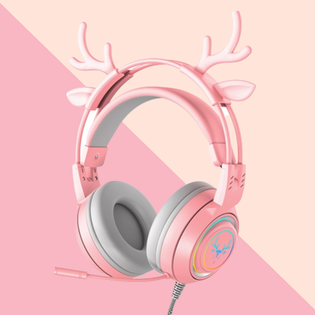 SYTO-SY - G25 - Pink Elk Ear Gaming Headphones