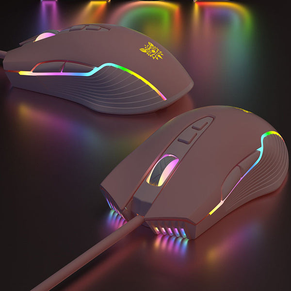 Bony - Ratón Mecánico para Juegos con Cable y Retroiluminación RGB
