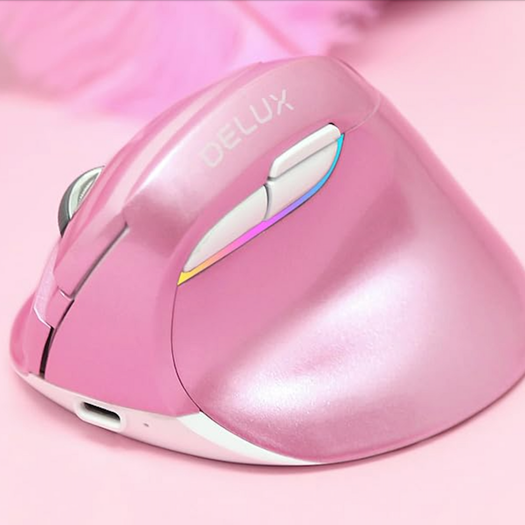 Ergonomic Wireless Mouse - Delux M618 Mini