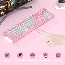 Load image into Gallery viewer, Pink PU Leather Keyboard Wrist Rest
