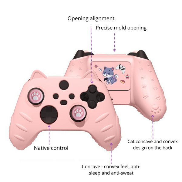 Gatito Gamer - Funda de silicona para mando Xbox Series X/S