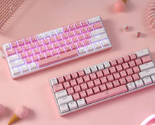 Load image into Gallery viewer, K617 RGB Light Dual Keycap Pink - White Wired Mechanical Keyboard
