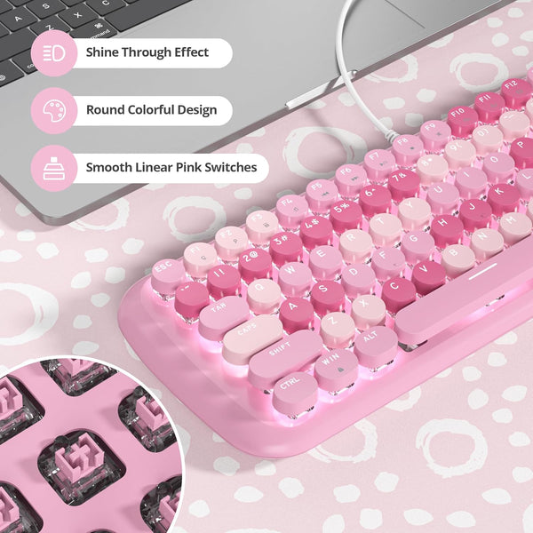 Candy M - Compact 84 Keys, 10 Lighting Effects - Mechanical Keyboard