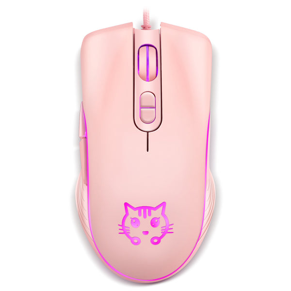 Pink Kitty - Wired Photoelectric Sliding Mouse