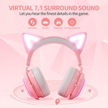 Load image into Gallery viewer, GS510 Cat Ears Headset - RGB Wireless 7.0 Sound
