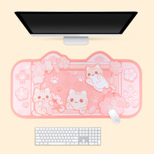 Load image into Gallery viewer, Cherry Blossom Cats - Large and Small Mouse Pads
