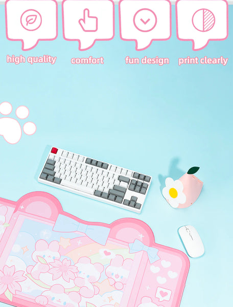 Alfombrilla de Escritorio - Pink Bears in Bloom 